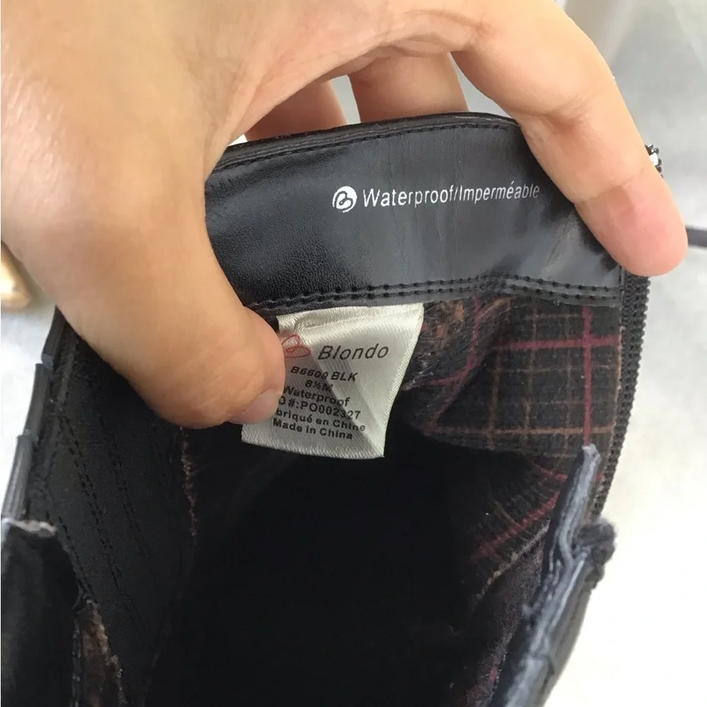 Blondo Waterproof Leather Ankle Boots - Size 8.5 - Picture 6 of 10